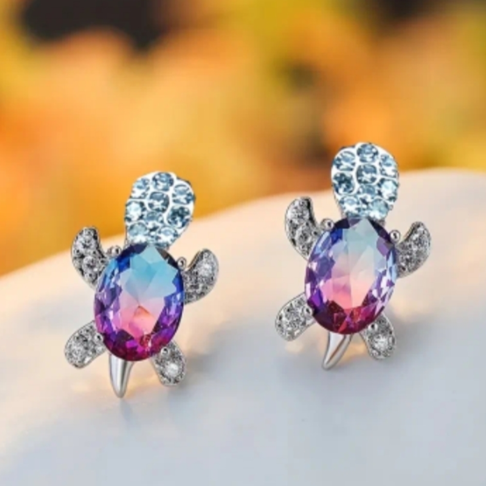 ❤️ $10 Each Or Bundle 4/$20 Elegant Multicolor Turtle Earrings